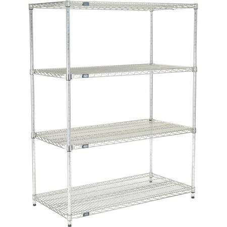 Quick Adjust Wire Shelving, Poly-Z-Brite, 48 X 18 X 86